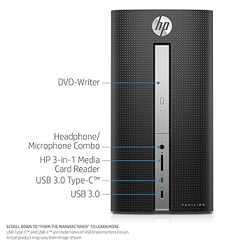 その他 HP Slimline 270-p016jp Core i5-7400 3GHz HP Slimline 270-p033w Desktop Tower Celeron G3930 4GB RAM
